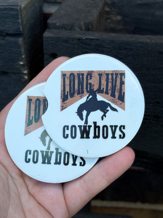 Long Live Cowboys Car Coasters